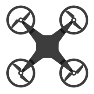 Quadcopter drone silhouette