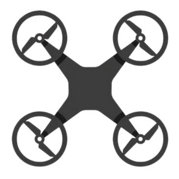 Quadcopter drone silhouette