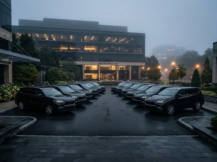 Fleet of black Toyota Highlanders — Clifton Limousine