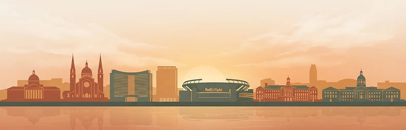 Prince George's County skyline at golden hour
