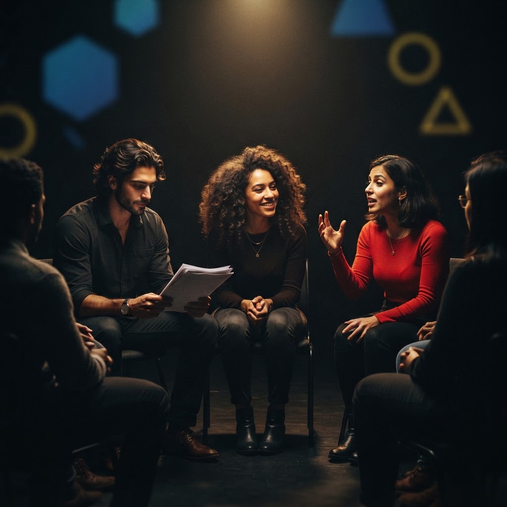 Community story circle in progress