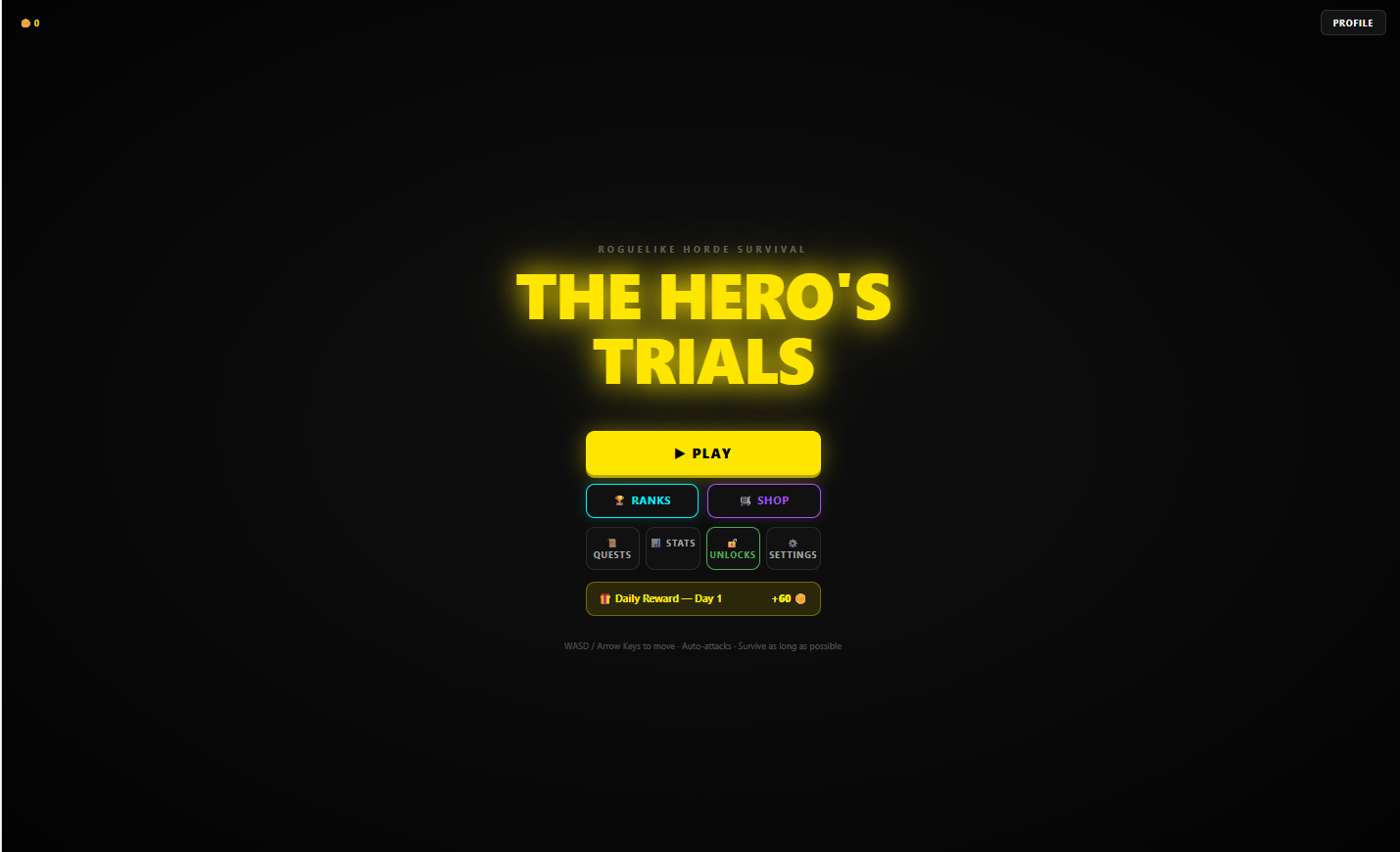 hero's trials template preview