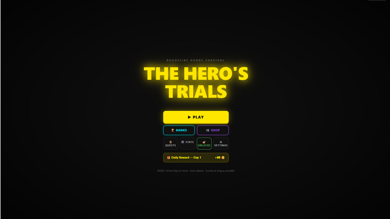 hero's trials template preview