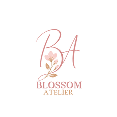 Logo van Blossom Atelier — monogram met kersenbloesem