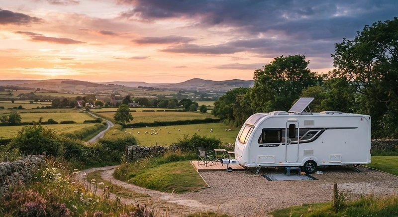 Caravan solar panel installation and repair work at Lincs Caravans, Louth