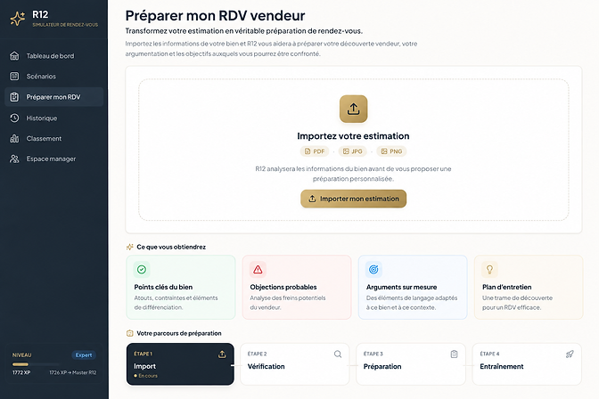 Préparation d'un rendez-vous vendeur avec R12