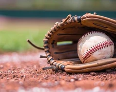 Baseball in glove