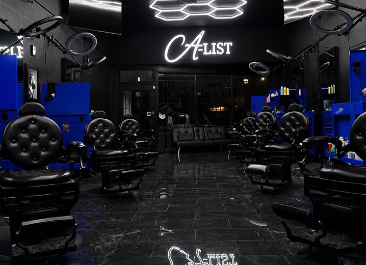 A-List Barbershop luxury interior