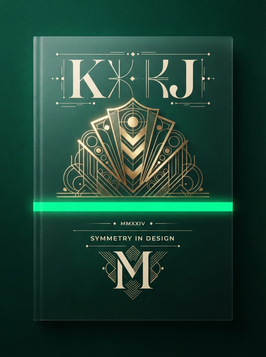 Preview of 2024 Emerald Evening Digital Journal, featuring jade accents and art deco ornament