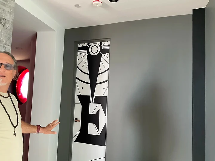 Reviewing a graphic wall installation