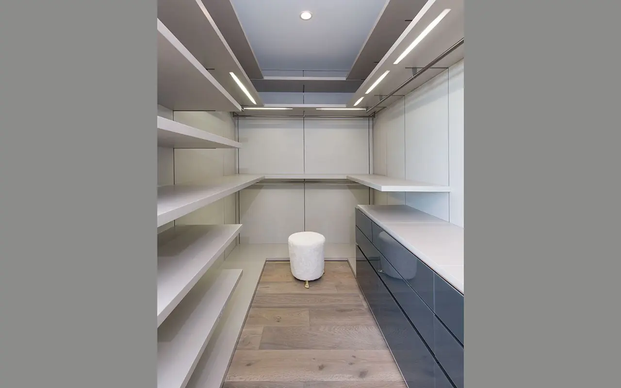 Fitted cabinetry and finish detail in an Apel Design interior