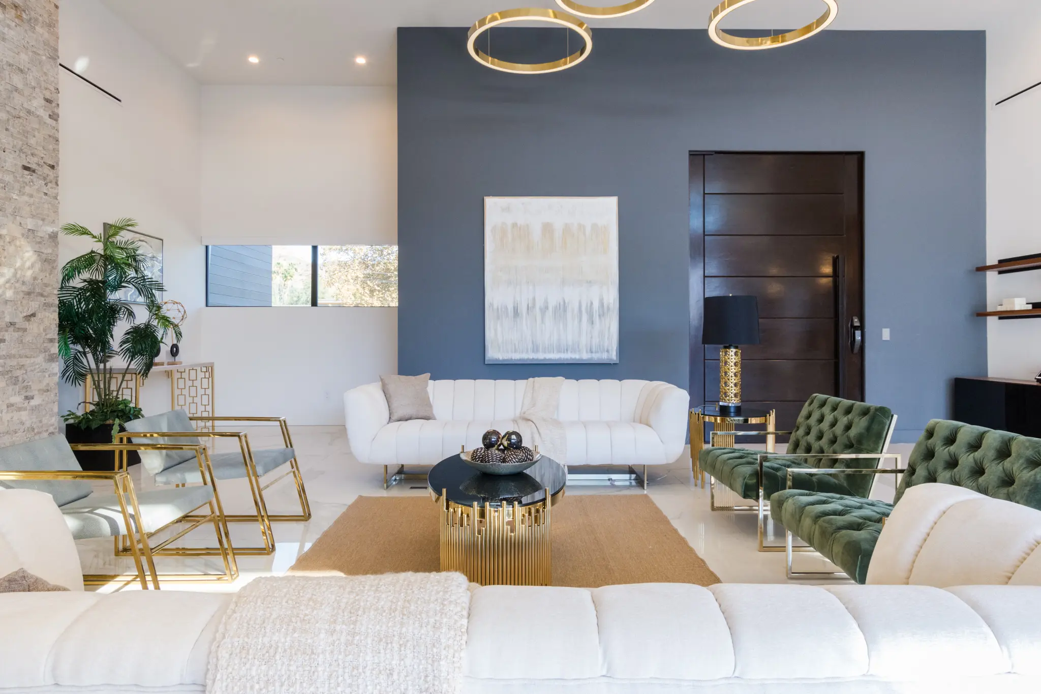 Contemporary furnishings within an Apel Design living space