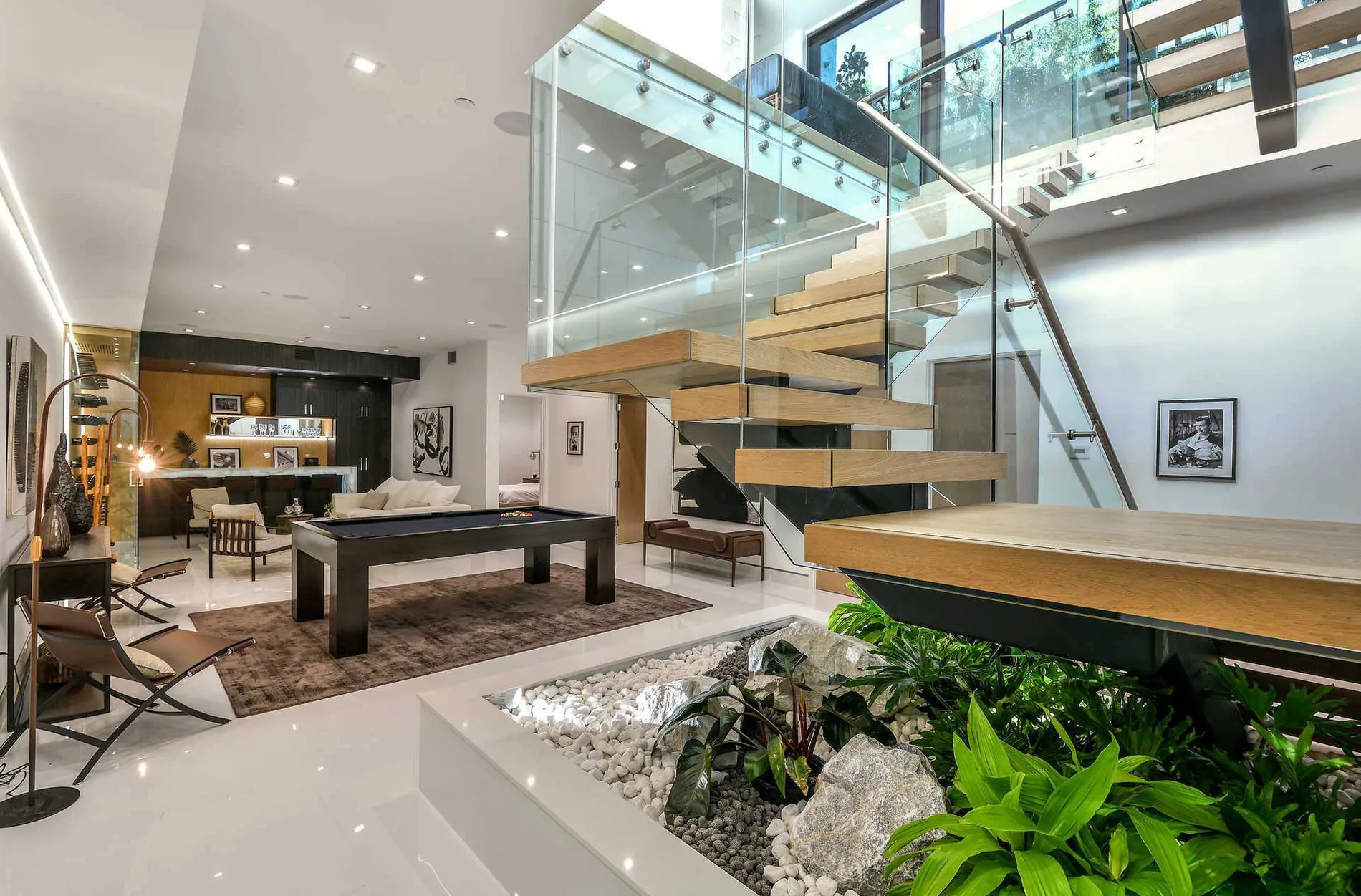 Sculptural stair in an Apel Design interior