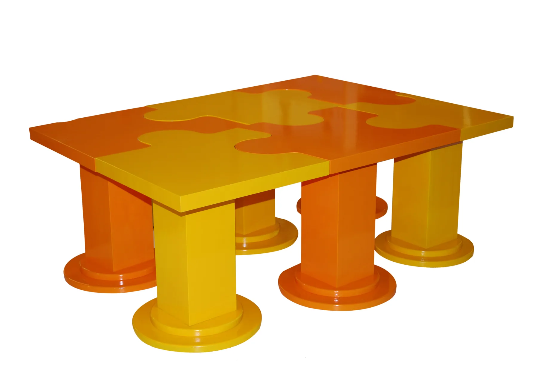 Puzzle Table, a custom furniture piece by Amit Apel