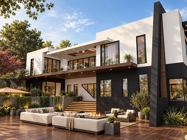 Gayton, a completed house in Malibu by Apel Design, shown as a design visualization, view 4 of 4
