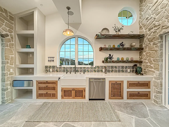 Butler pantry shelving at Mintcello