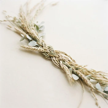 Braided natural fibers and river grasses