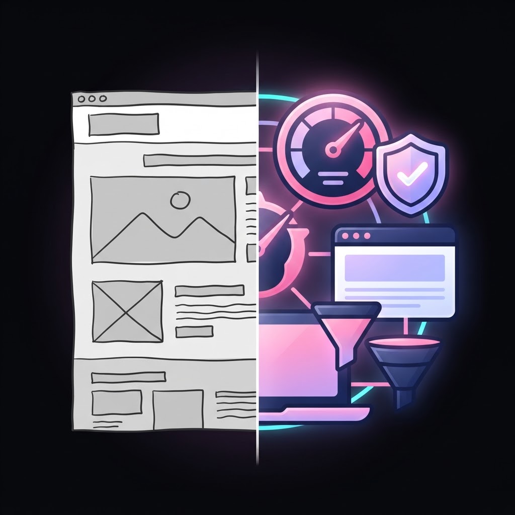 How to grow a tattoo shop business — DIY website build versus a professional, SEO-backed tattoo studio web stack with local SEO and booking conversion elements.