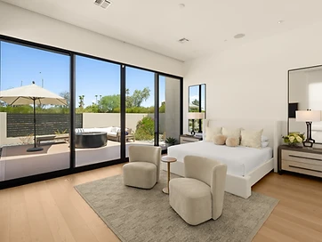 Master Suite with king bed at Paradise Reserve, a North Scottsdale luxury rental estate