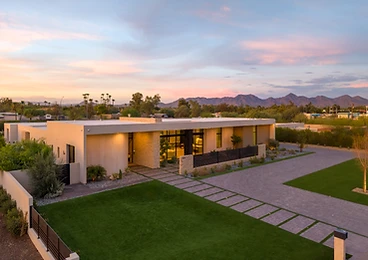 Front Exterior at Paradise Reserve, a North Scottsdale luxury vacation rental estate