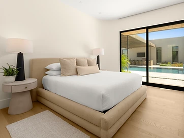 Bedroom 4 with king bed at Paradise Reserve, a North Scottsdale luxury rental estate