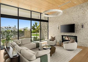 Living Room at Paradise Reserve, a North Scottsdale luxury vacation rental estate