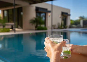 Poolside at Paradise Reserve, a North Scottsdale luxury vacation rental estate