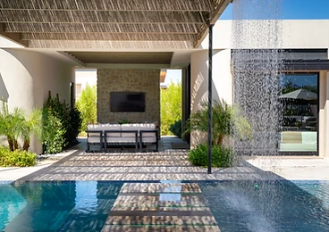 Outdoor Lounge at Paradise Reserve, a North Scottsdale luxury vacation rental estate