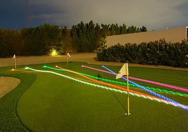 Putting Green at Night at Paradise Reserve, a North Scottsdale luxury vacation rental estate
