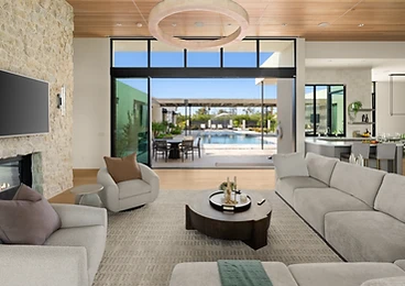 Great Room at Paradise Reserve, a North Scottsdale luxury vacation rental estate