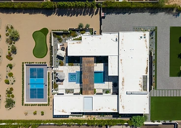 Aerial View at Paradise Reserve, a North Scottsdale luxury vacation rental estate