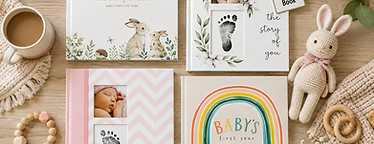 Lucky Stork's Recommended Baby Memory Books illustration