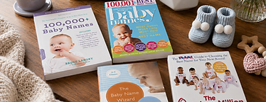 Lucky Stork's Recommended Baby Name Books illustration
