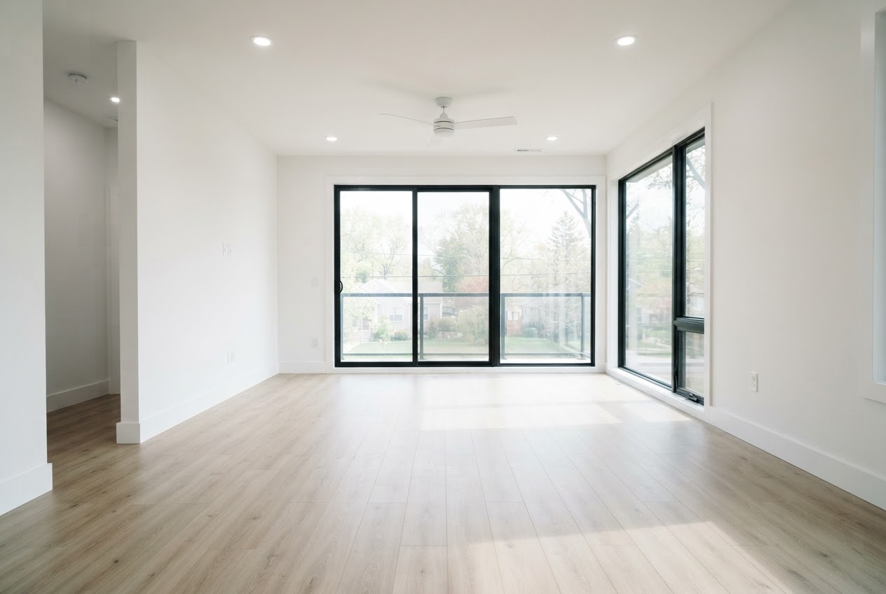Freshly renovated living room