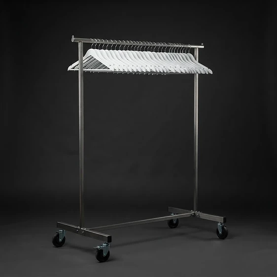 Clothing rack with 35 hangers