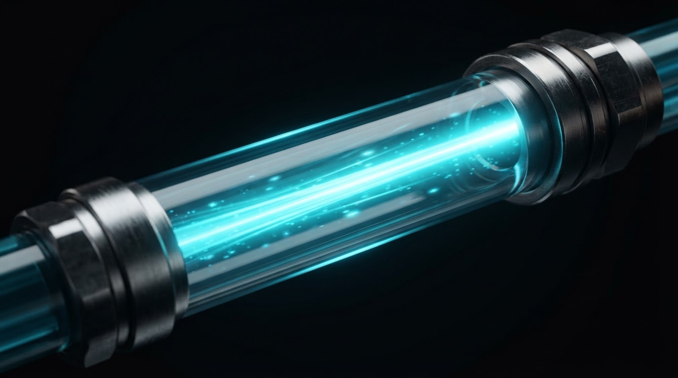Render 3D de pulso de fibra óptica a alta velocidad