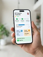 Portal del cliente Tropicalia en iPhone