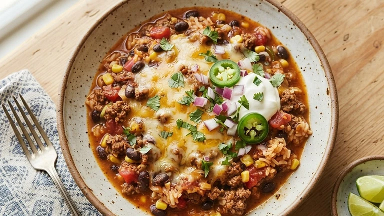 15-Minute Cheesy Taco Skillet