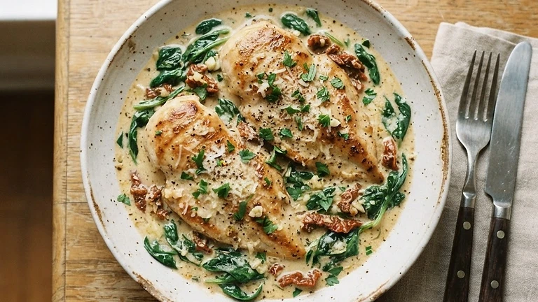 Keto Creamy Tuscan Chicken