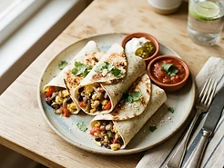 Veggie Scramble Breakfast Burritos