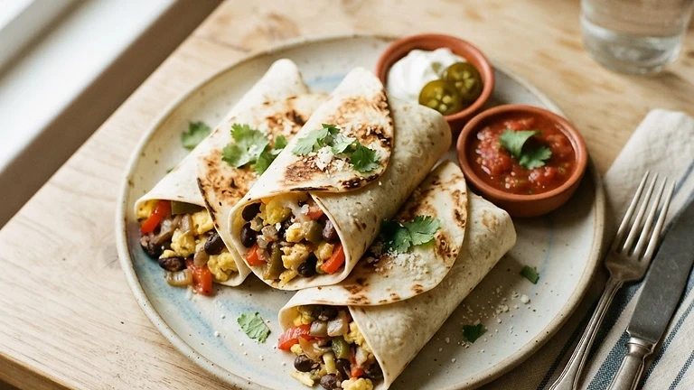 Veggie Scramble Breakfast Burritos