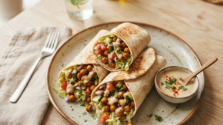 Vegan Chickpea Shawarma Wraps