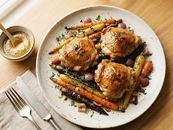 Maple Mustard Chicken with Carrots