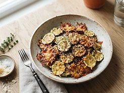 Cheesy Baked Zucchini Chips