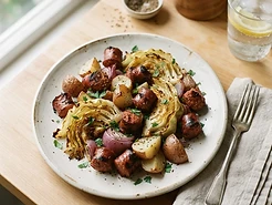 Sheet Pan Kielbasa and Cabbage