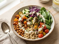 Vegan Buddha Bowl with Tahini