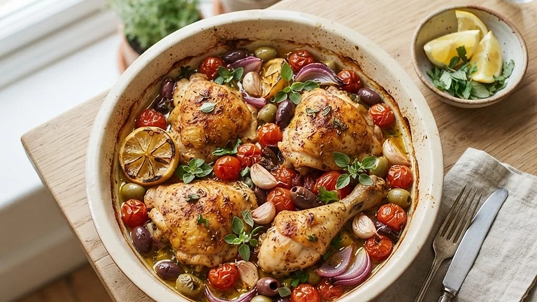 Mediterranean Baked Chicken with Olives