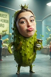 Brainrot Me character: Pickle in In a zoo