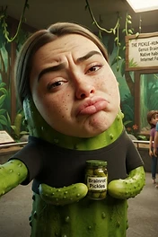 Brainrot Me character: Pickle in In a zoo