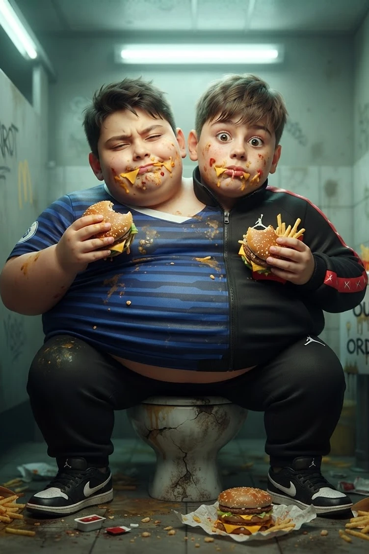 Brainrot Me character: fat in mcdonalds toilet